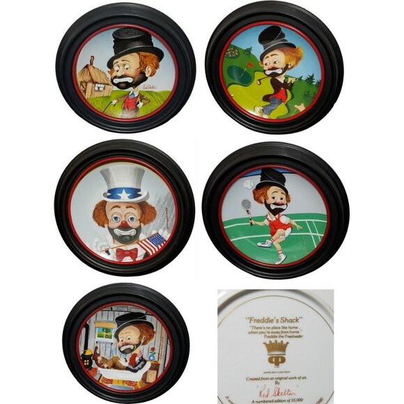 5 Pcs. - Red Skelton Numbered Edition Collectible Decorative Porcelain Plates - Picture 3 of 14